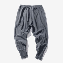 画像をギャラリービューアに読み込む, メンズ100%コットンドローストリングソリッドカラーカサウルパンツ