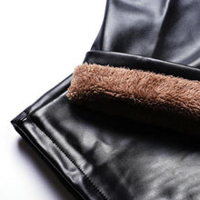 画像をギャラリービューアに読み込む, メンズウィンターPlusベルベット厚手ウォームPUレザーパンツ