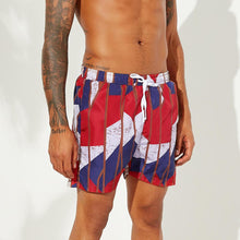 画像をギャラリービューアに読み込む, コントラストカラーストライプボードショーツ