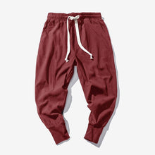 画像をギャラリービューアに読み込む, メンズ100%コットンドローストリングソリッドカラーカサウルパンツ