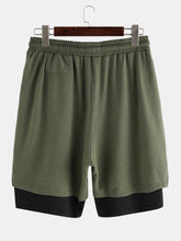 画像をギャラリービューアに読み込む, メンズスポーツ自転車ポケットエラスティックウエスト通気性Darwstringルーズフィットカジュアルショーツ