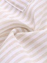 画像をギャラリービューアに読み込む, S-5XL日本人女性カジュアルクロスストラップストライプポケットピナフォアドレス