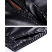 画像をギャラリービューアに読み込む, メンズウィンターPlusベルベット厚手ウォームPUレザーパンツ