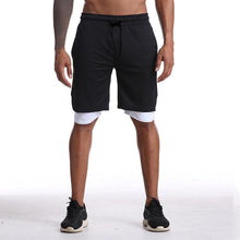 画像をギャラリービューアに読み込む, メンズスポーツ自転車ポケットエラスティックウエスト通気性Darwstringルーズフィットカジュアルショーツ