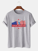 画像をギャラリービューアに読み込む, 100%コットンアメリカ自由の女神プリントクルーネック半袖Tシャツ