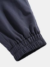 画像をギャラリービューアに読み込む, メンズ100%コットンコントラストカラーステッチスナップポケットカーゴジョガーパンツ