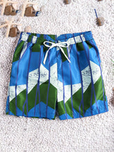 画像をギャラリービューアに読み込む, コントラストカラーストライプボードショーツ