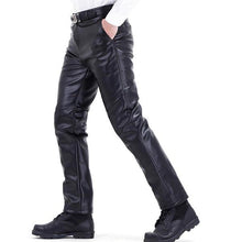 画像をギャラリービューアに読み込む, メンズウィンターPlusベルベット厚手ウォームPUレザーパンツ