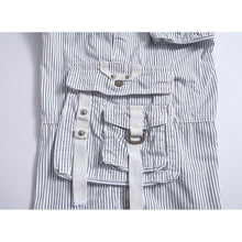 画像をギャラリービューアに読み込む, メンズアウトドアカジュアルストライプコットンカーゴショーツ