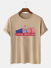 画像をギャラリービューアに読み込む, 100%コットンアメリカ自由の女神プリントクルーネック半袖Tシャツ