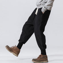 画像をギャラリービューアに読み込む, メンズ100%コットンドローストリングソリッドカラーカサウルパンツ