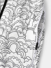 画像をギャラリービューアに読み込む, ブラック＆ホワイトグラフィティプリントメッシュライニングビーチショーツジッパーポケット付き軽量ショーツ
