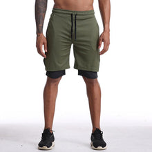 画像をギャラリービューアに読み込む, メンズスポーツ自転車ポケットエラスティックウエスト通気性Darwstringルーズフィットカジュアルショーツ
