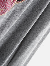 画像をギャラリービューアに読み込む, カジュアルな漫画プリント犬ポケット長袖フード付きドレス
