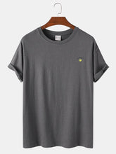 画像をギャラリービューアに読み込む, メンズコットンソリッドカラー通気性＆ライトカジュアルOネックTシャツ
