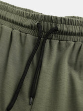 画像をギャラリービューアに読み込む, メンズスポーツ自転車ポケットエラスティックウエスト通気性Darwstringルーズフィットカジュアルショーツ
