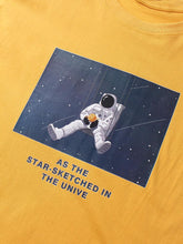 画像をギャラリービューアに読み込む, コットンスペース宇宙飛行士プリントラウンドネック半袖ルーズTシャツ
