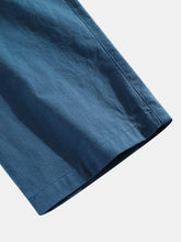 画像をギャラリービューアに読み込む, メンズ100％コットン無地カジュアルジッパーフライパンツポケット付き
