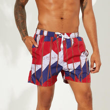 画像をギャラリービューアに読み込む, コントラストカラーストライプボードショーツ
