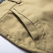 画像をギャラリービューアに読み込む, サマーメンズカジュアルショーツパンツソリッドカラーマルチポケットレジャーコットンカーゴショーツ
