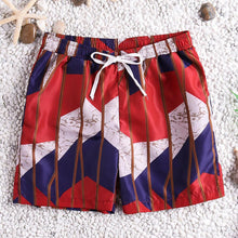 画像をギャラリービューアに読み込む, コントラストカラーストライプボードショーツ
