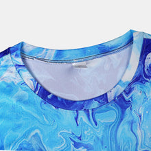 画像をギャラリービューアに読み込む, メンズサマー3Dプリントクルーネック半袖カジュアルTシャツ
