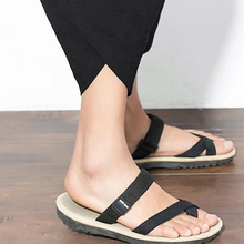 画像をギャラリービューアに読み込む, メンズサマールースラディッシュトラウザー通気性ハーレンワイドレッグパンツカジュアルカーフ丈パンツ
