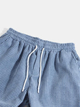 画像をギャラリービューアに読み込む, メンズコーデュロイ無地巾着カジュアルジョガーパンツ
