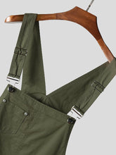 画像をギャラリービューアに読み込む, メンズソリッドカラールーズカジュアルジャンプスーツオーバーオールOneパンツ
