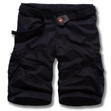 画像をギャラリービューアに読み込む, メンズカジュアルルースコットンブレンドソリッドカーゴショーツG52
